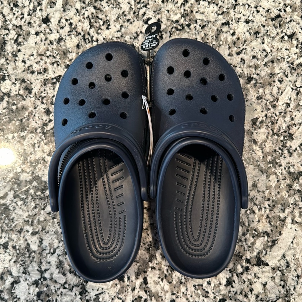 Brand new navy crocs